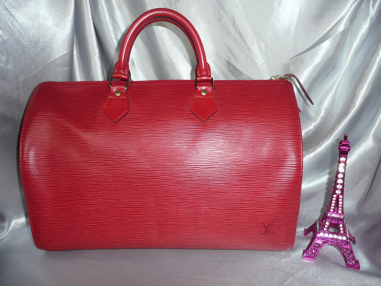 Louis Vuitton Speedy 40 cuir epi rouge